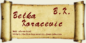 Belka Koraćević vizit kartica